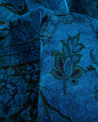 Fine Vibrance, One-of-a-Kind Hand-Knotted Area Rug - Blue, 8' 4" x 10' 5" - Solo Rugs