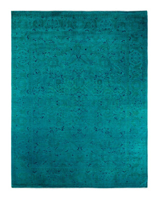 Fine Vibrance, One-of-a-Kind Hand-Knotted Area Rug - Blue, 8' 4" x 10' 8" - Solo Rugs