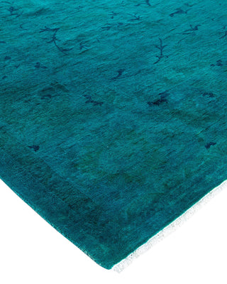 Fine Vibrance, One-of-a-Kind Hand-Knotted Area Rug - Blue, 8' 4" x 10' 8" - Solo Rugs