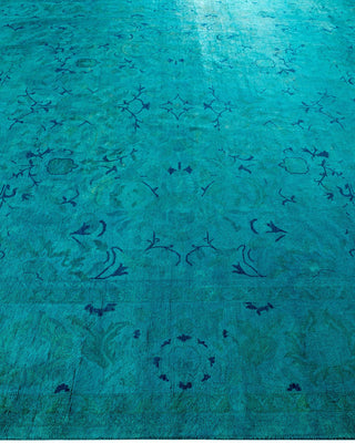 Fine Vibrance, One-of-a-Kind Hand-Knotted Area Rug - Blue, 8' 4" x 10' 8" - Solo Rugs