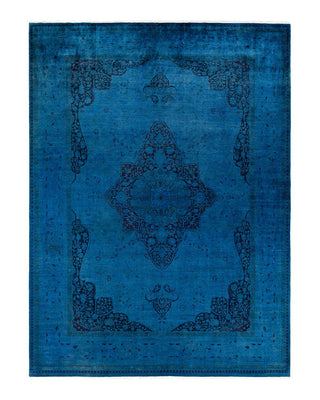 Fine Vibrance, One-of-a-Kind Hand-Knotted Area Rug - Blue, 9' 1" x 12' 4" - Solo Rugs