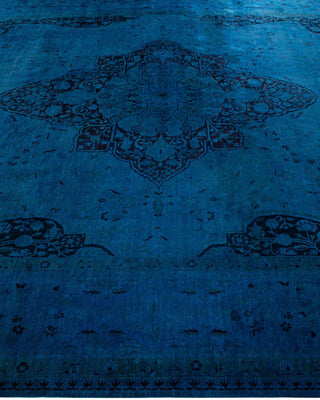 Fine Vibrance, One-of-a-Kind Hand-Knotted Area Rug - Blue, 9' 1" x 12' 4" - Solo Rugs