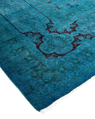 Fine Vibrance, One-of-a-Kind Hand-Knotted Area Rug - Blue, 9' 2" x 11' 8" - Solo Rugs