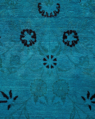 Fine Vibrance, One-of-a-Kind Hand-Knotted Area Rug - Blue, 9' 2" x 11' 8" - Solo Rugs
