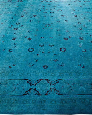 Fine Vibrance, One-of-a-Kind Hand-Knotted Area Rug - Blue, 9' 2" x 11' 8" - Solo Rugs