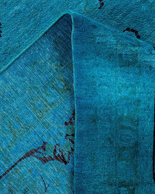 Fine Vibrance, One-of-a-Kind Hand-Knotted Area Rug - Blue, 9' 2" x 11' 8" - Solo Rugs