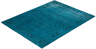 Fine Vibrance, One-of-a-Kind Hand-Knotted Area Rug - Blue, 9' 2" x 11' 8" - Solo Rugs