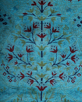Fine Vibrance, One-of-a-Kind Hand-Knotted Area Rug - Blue, 9' 2" x 17' 8" - Solo Rugs