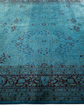 Fine Vibrance, One-of-a-Kind Hand-Knotted Area Rug - Blue, 9' 2" x 17' 8" - Solo Rugs