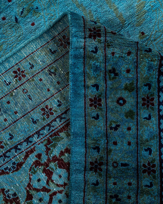 Fine Vibrance, One-of-a-Kind Hand-Knotted Area Rug - Blue, 9' 2" x 17' 8" - Solo Rugs