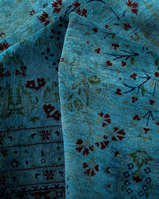 Fine Vibrance, One-of-a-Kind Hand-Knotted Area Rug - Blue, 9' 2" x 17' 8" - Solo Rugs