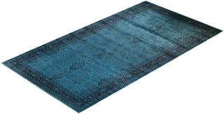 Fine Vibrance, One-of-a-Kind Hand-Knotted Area Rug - Blue, 9' 2" x 17' 8" - Solo Rugs