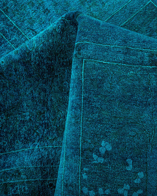 Fine Vibrance, One-of-a-Kind Hand-Knotted Area Rug - Blue, 9' 4" x 16' 10" - Solo Rugs