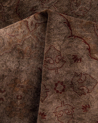 Fine Vibrance, One-of-a-Kind Hand-Knotted Area Rug - Brown, 4' 1" x 5' 10" - Solo Rugs