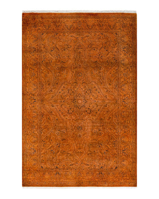 Fine Vibrance, One-of-a-Kind Hand-Knotted Area Rug - Brown, 4' 1" x 6' 3" - Solo Rugs