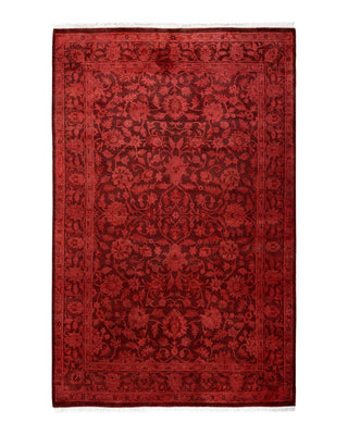 Fine Vibrance, One-of-a-Kind Hand-Knotted Area Rug - Brown, 4' 1" x 6' 5" - Solo Rugs