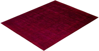 Fine Vibrance, One-of-a-Kind Hand-Knotted Area Rug - Burgundy, 8' 0" x 10' 2" - Solo Rugs