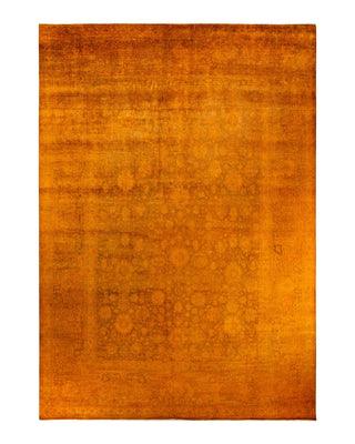Fine Vibrance, One-of-a-Kind Hand-Knotted Area Rug - Gold, 10' 10" x 15' 7" - Solo Rugs