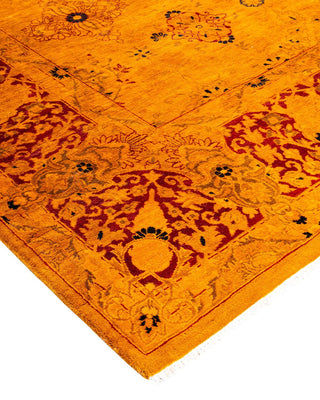 Fine Vibrance, One-of-a-Kind Hand-Knotted Area Rug - Gold, 6' 2" x 8' 10" - Solo Rugs