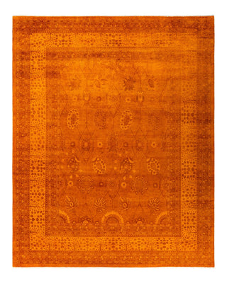 Fine Vibrance, One-of-a-Kind Hand-Knotted Area Rug - Gold, 8' 3" x 10' 3" - Solo Rugs
