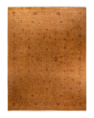 Fine Vibrance, One-of-a-Kind Hand-Knotted Area Rug - Gold, 9' 2" x 11' 10" - Solo Rugs