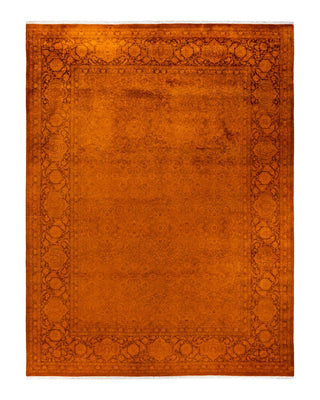 Fine Vibrance, One-of-a-Kind Hand-Knotted Area Rug - Gold, 9' 3" x 12' 3" - Solo Rugs