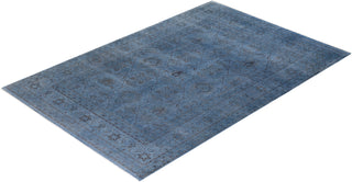 Fine Vibrance, One-of-a-Kind Hand-Knotted Area Rug - Gray, 6' 2" x 8' 10" - Solo Rugs