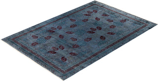 Fine Vibrance, One-of-a-Kind Hand-Knotted Area Rug - Gray, 6' 2" x 9' 0" - Solo Rugs