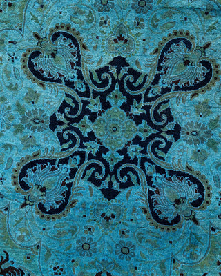 Fine Vibrance, One-of-a-Kind Hand-Knotted Area Rug - Gray, 7' 1" x 7' 1" - Solo Rugs