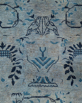 Fine Vibrance, One-of-a-Kind Hand-Knotted Area Rug - Gray, 8' 1" x 10' 2" - Solo Rugs