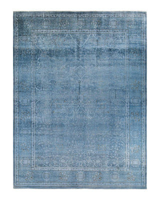 Fine Vibrance, One-of-a-Kind Hand-Knotted Area Rug - Gray, 9' 1" x 12' 1" - Solo Rugs