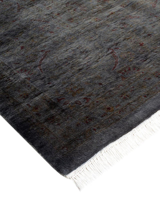 Fine Vibrance, One-of-a-Kind Hand-Knotted Area Rug - Gray, 9' 3" x 12' 5" - Solo Rugs