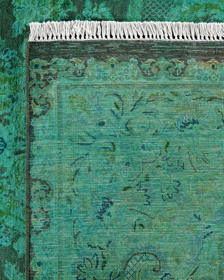 Fine Vibrance, One-of-a-Kind Hand-Knotted Area Rug - Green, 10' 1" x 10' 4" - Solo Rugs