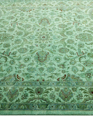 Fine Vibrance, One-of-a-Kind Hand-Knotted Area Rug - Green, 4' 3" x 6' 4" - Solo Rugs