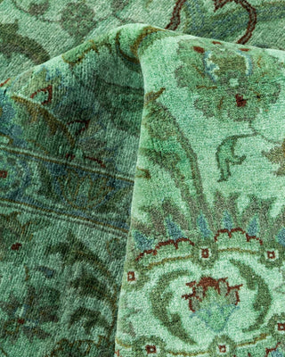 Fine Vibrance, One-of-a-Kind Hand-Knotted Area Rug - Green, 4' 3" x 6' 4" - Solo Rugs