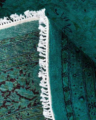 Fine Vibrance, One-of-a-Kind Hand-Knotted Area Rug - Green, 6' 1" x 6' 1" - Solo Rugs