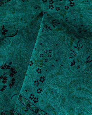 Fine Vibrance, One-of-a-Kind Hand-Knotted Area Rug - Green, 6' 1" x 6' 1" - Solo Rugs