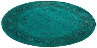 Fine Vibrance, One-of-a-Kind Hand-Knotted Area Rug - Green, 6' 1" x 6' 1" - Solo Rugs