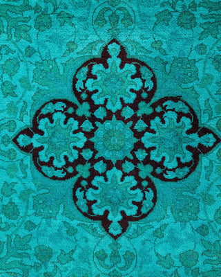 Fine Vibrance, One-of-a-Kind Hand-Knotted Area Rug - Green, 6' 1" x 9' 0" - Solo Rugs