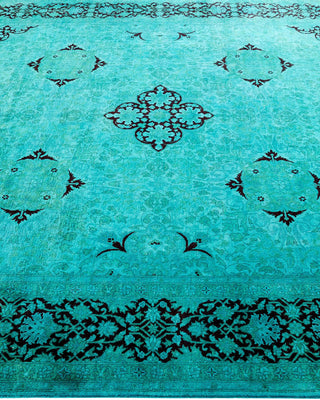 Fine Vibrance, One-of-a-Kind Hand-Knotted Area Rug - Green, 6' 1" x 9' 0" - Solo Rugs