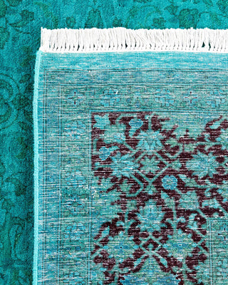 Fine Vibrance, One-of-a-Kind Hand-Knotted Area Rug - Green, 6' 1" x 9' 0" - Solo Rugs