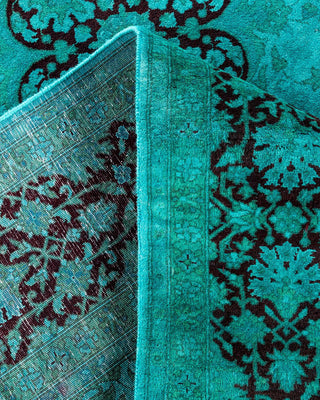 Fine Vibrance, One-of-a-Kind Hand-Knotted Area Rug - Green, 6' 1" x 9' 0" - Solo Rugs