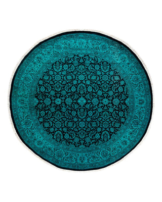 Fine Vibrance, One-of-a-Kind Hand-Knotted Area Rug - Green, 6' 7" x 6' 9" - Solo Rugs