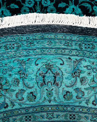 Fine Vibrance, One-of-a-Kind Hand-Knotted Area Rug - Green, 6' 7" x 6' 9" - Solo Rugs