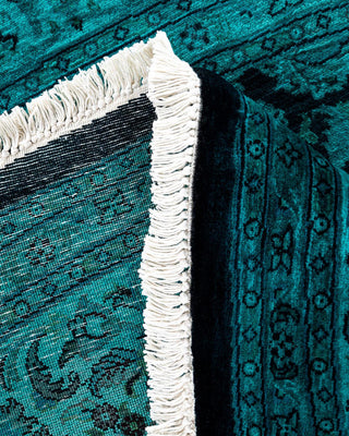 Fine Vibrance, One-of-a-Kind Hand-Knotted Area Rug - Green, 6' 7" x 6' 9" - Solo Rugs