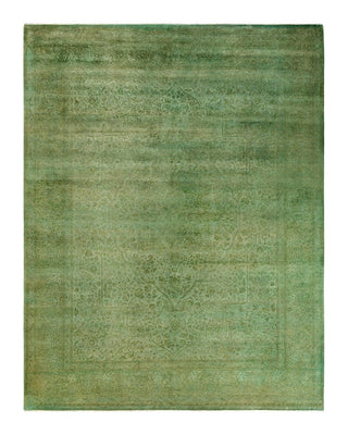 Fine Vibrance, One-of-a-Kind Hand-Knotted Area Rug - Green, 7' 10" x 10' 2" - Solo Rugs