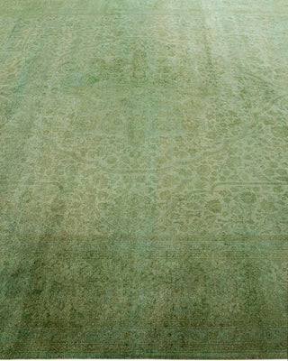 Fine Vibrance, One-of-a-Kind Hand-Knotted Area Rug - Green, 7' 10" x 10' 2" - Solo Rugs
