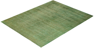 Fine Vibrance, One-of-a-Kind Hand-Knotted Area Rug - Green, 7' 10" x 10' 2" - Solo Rugs