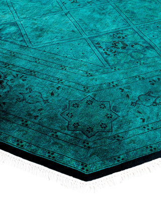 Fine Vibrance, One-of-a-Kind Hand-Knotted Area Rug - Green, 8' 1" x 8' 1" - Solo Rugs