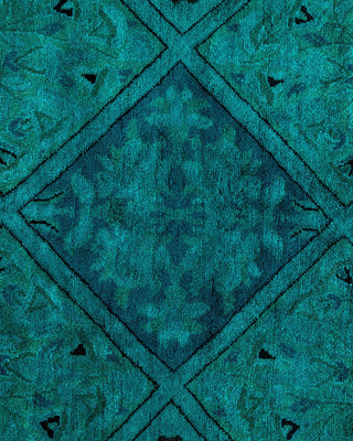 Fine Vibrance, One-of-a-Kind Hand-Knotted Area Rug - Green, 8' 1" x 8' 1" - Solo Rugs
